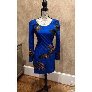 African print mini dress approx 2/4 see measurements